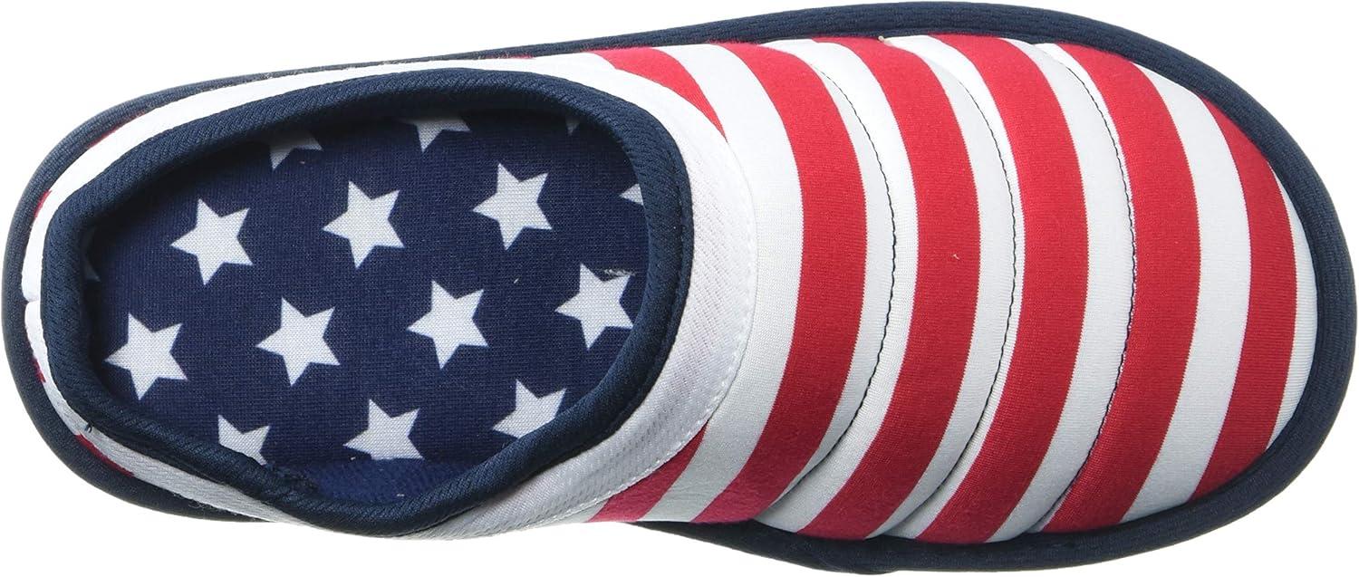 imageDearfoams UnisexChild Kids Toddlers Patriotic Americana Clog for 4th of July SlipperStars and Stripes