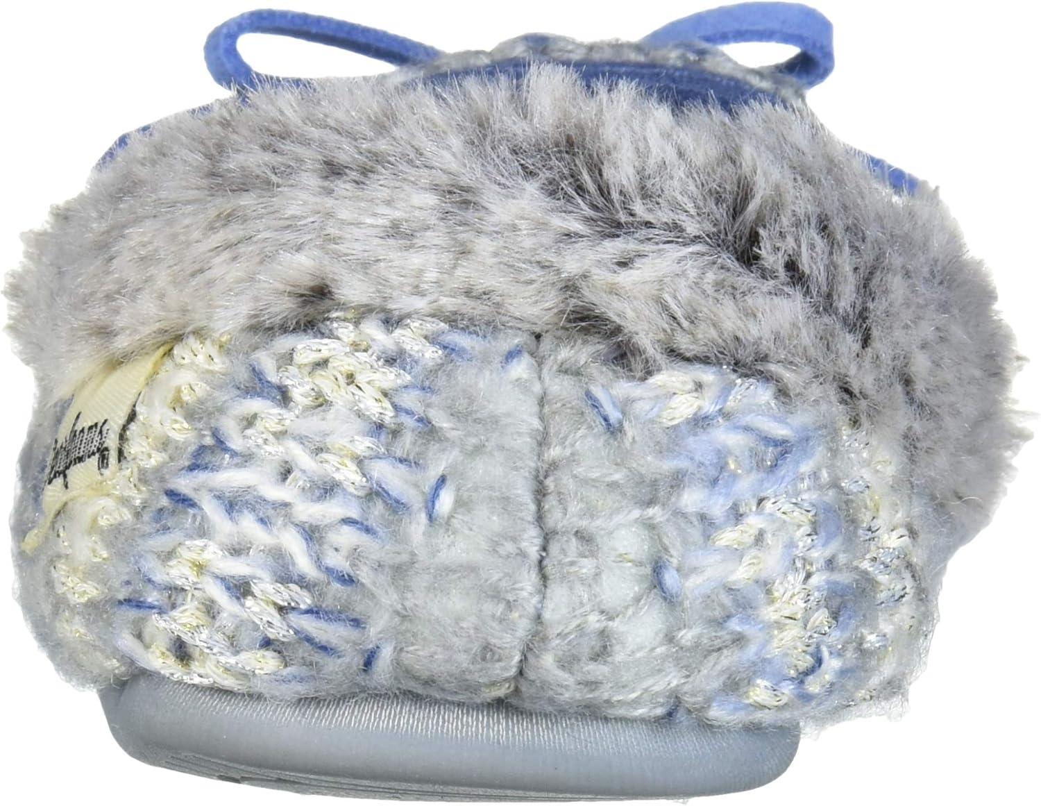 imageDearfoams UnisexChild Kids Toddlers Sparkle Fairisle Moccasin SlipperLight Heather Grey