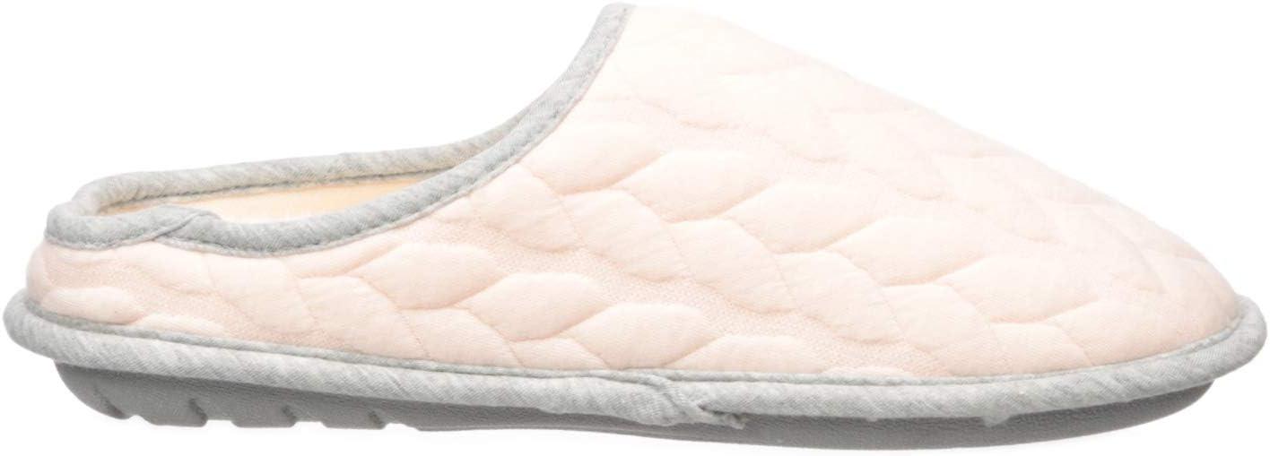 imageDearfoams Womens Cable Quilt Bound Clog with Wide Widths SlipperFresh Pink