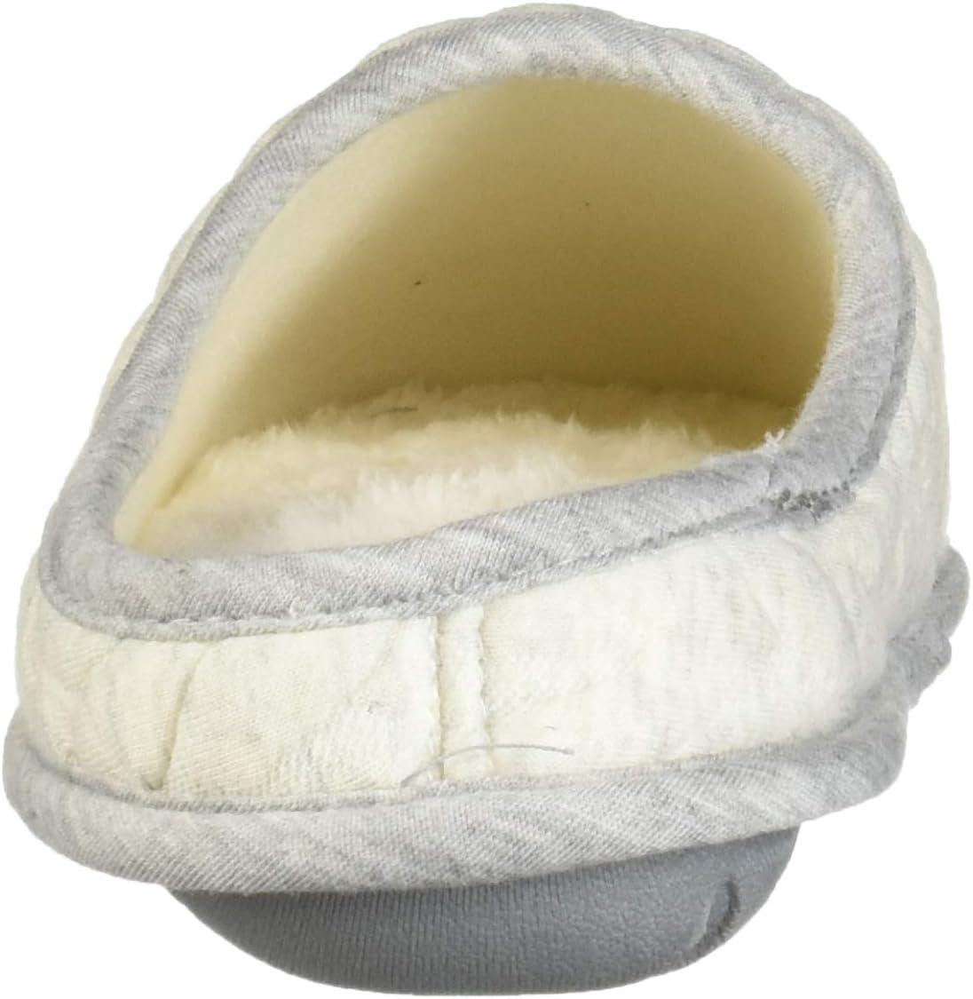 imageDearfoams Womens Cable Quilt Bound Clog with Wide Widths SlipperOatmeal Heather