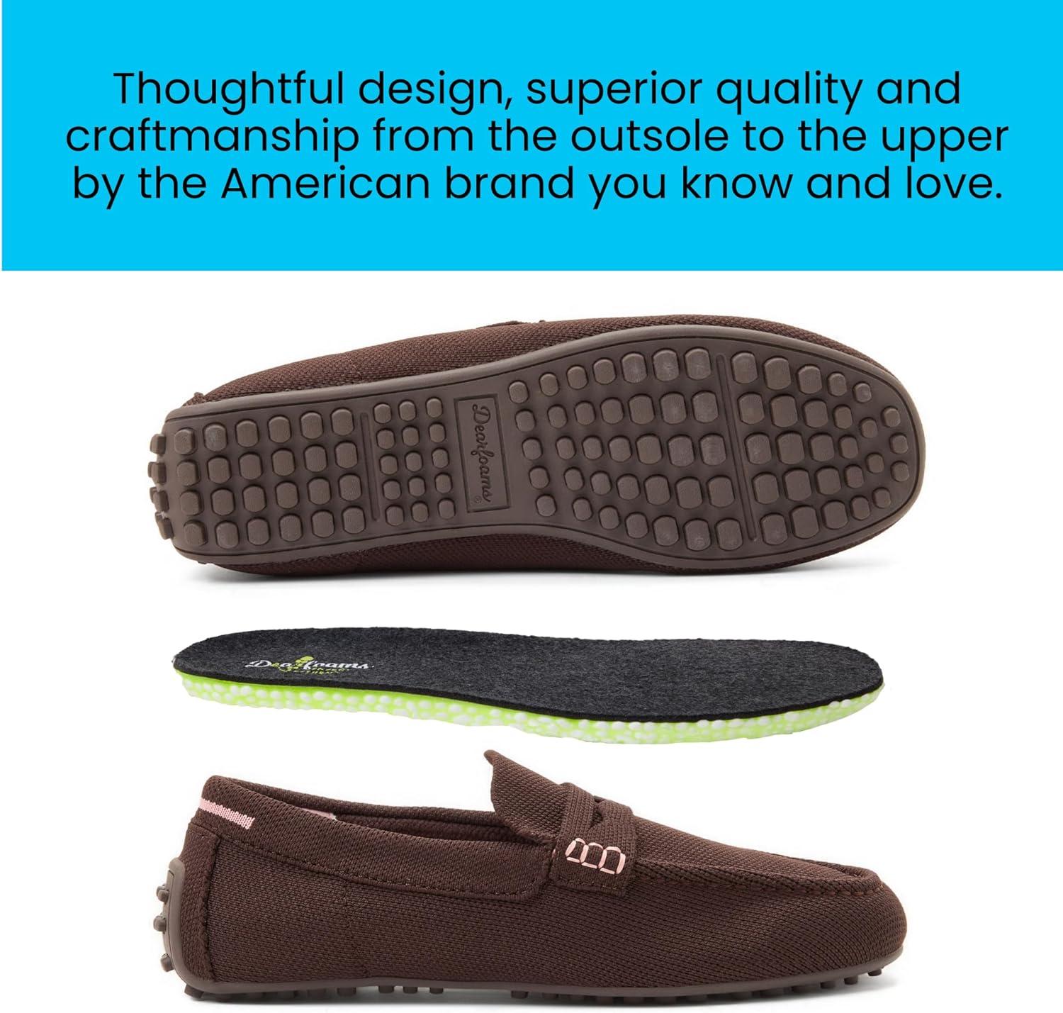 imageDearfoams Womens HazelLighweight Driving Loafer Machine Washable Comfortable ShoeCoffee
