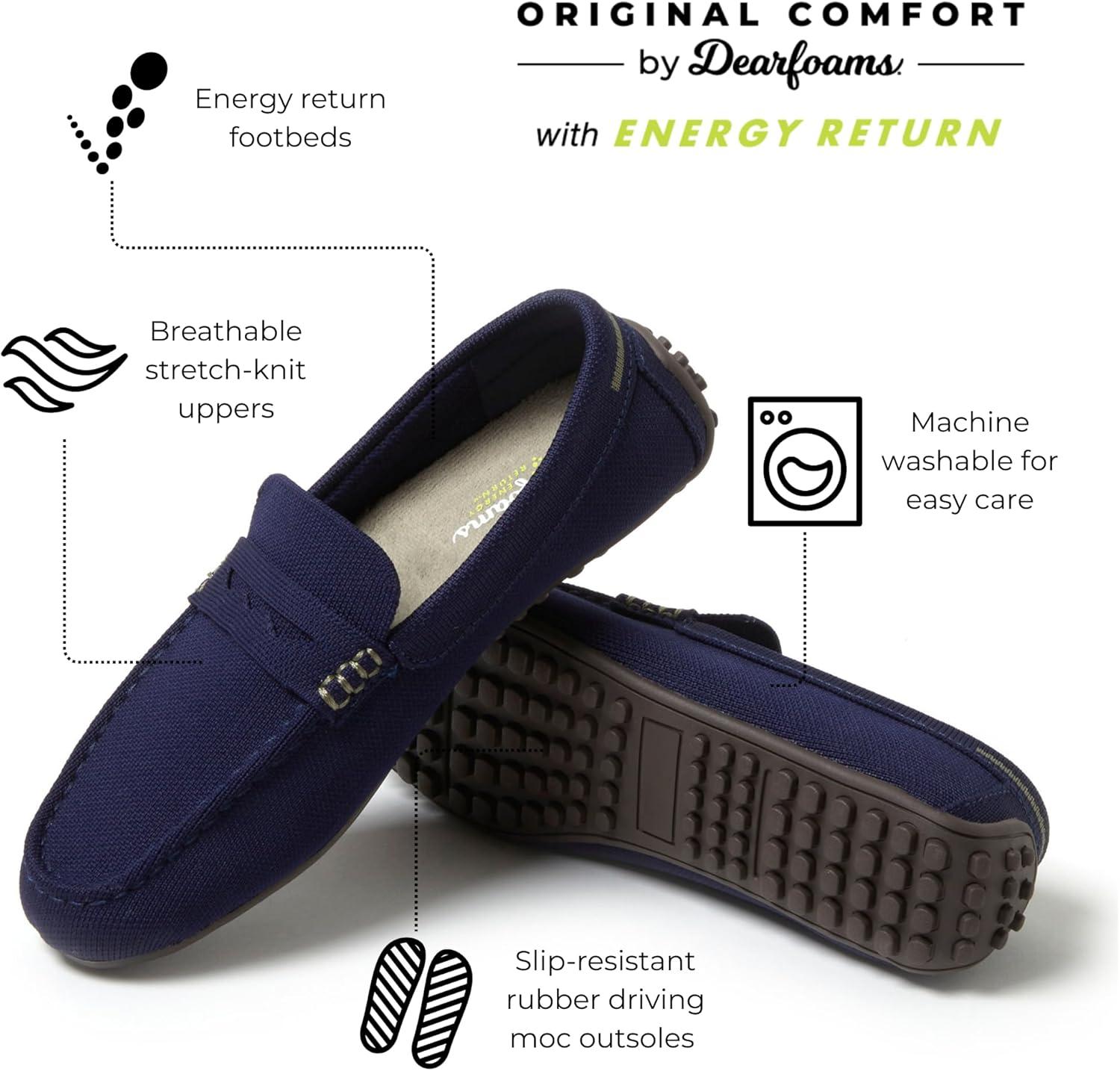 imageDearfoams Womens HazelLighweight Driving Loafer Machine Washable Comfortable ShoeNavy