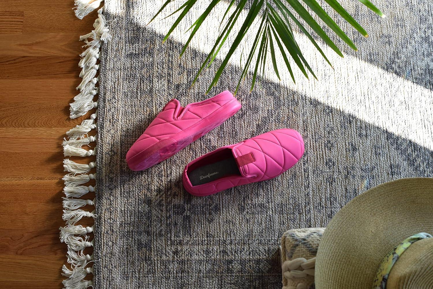 imageDearfoams Womens Kali Water Resistant Lightweight Clog SlipperParadise Pink