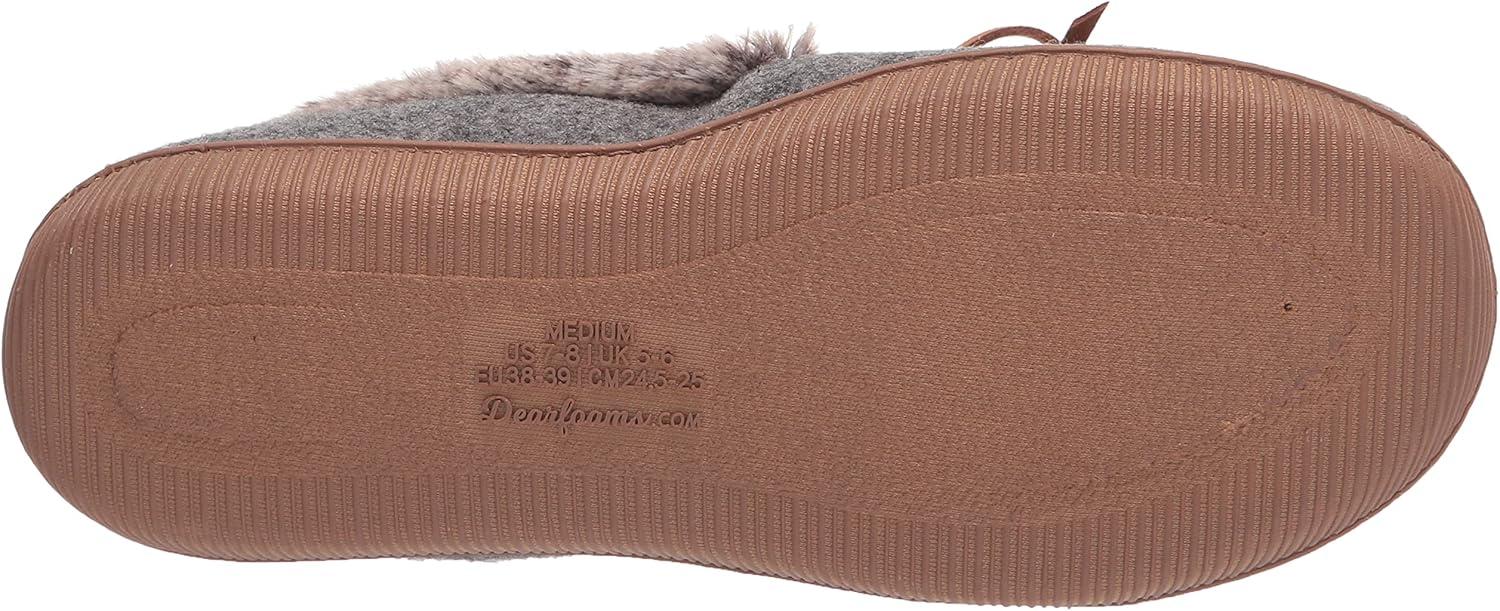 imageDearfoams Womens Kristen Moccasin SlipperDark Heather Grey