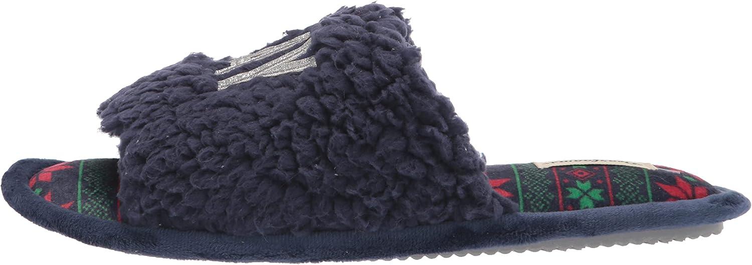 imageDearfoams Womens Lane Giftable Holiday Slide with Novelty Sayings Applique SlipperSnow Day
