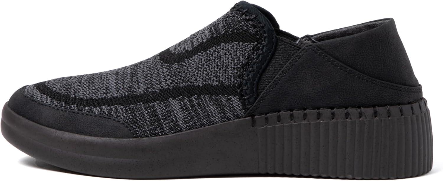 imageDearfoams Womens Lee Lightweight Easy onOff Knit SneakerBlack