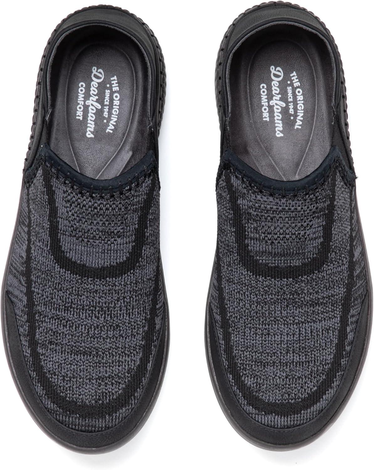 imageDearfoams Womens Lee Lightweight Easy onOff Knit SneakerBlack