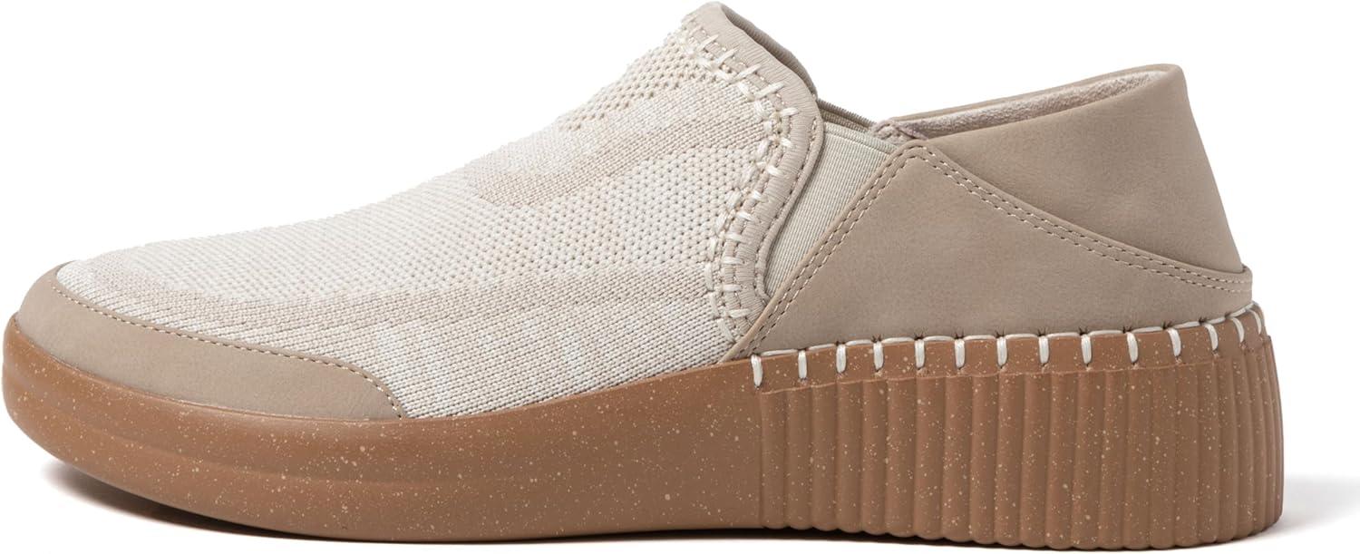 imageDearfoams Womens Lee Lightweight Easy onOff Knit SneakerTan