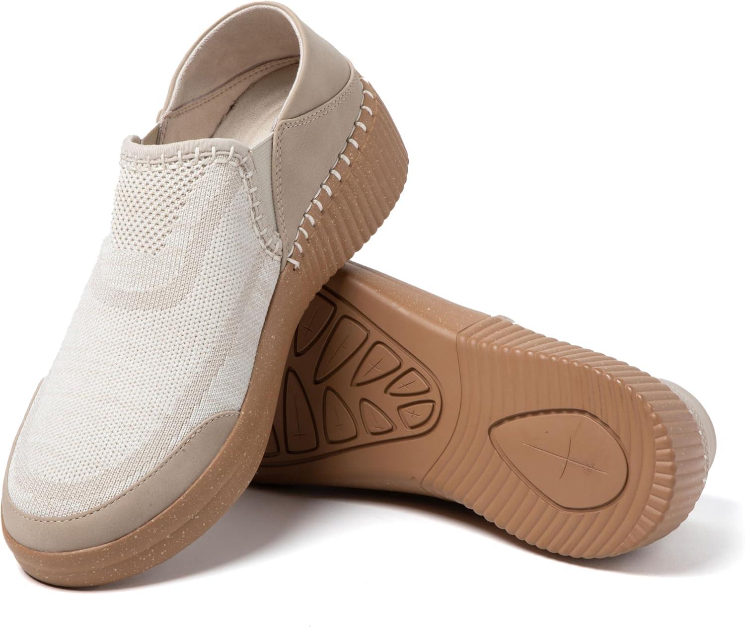 imageDearfoams Womens Lee Lightweight Easy onOff Knit SneakerTan