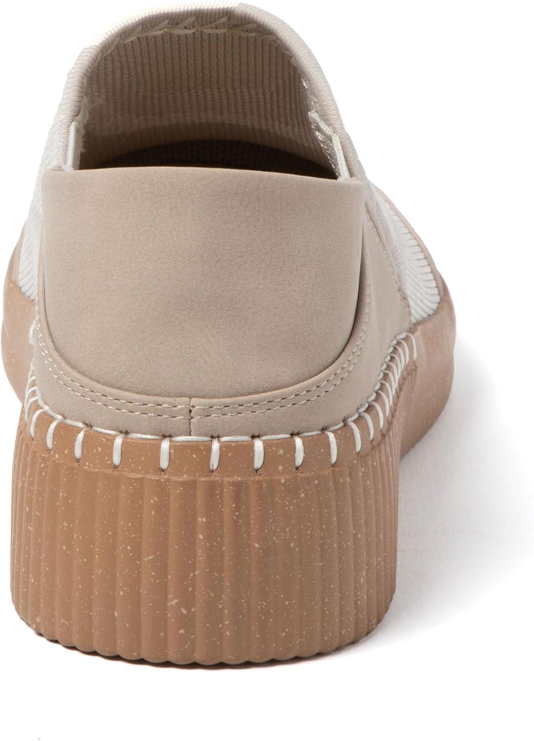 imageDearfoams Womens Lee Lightweight Easy onOff Knit SneakerTan