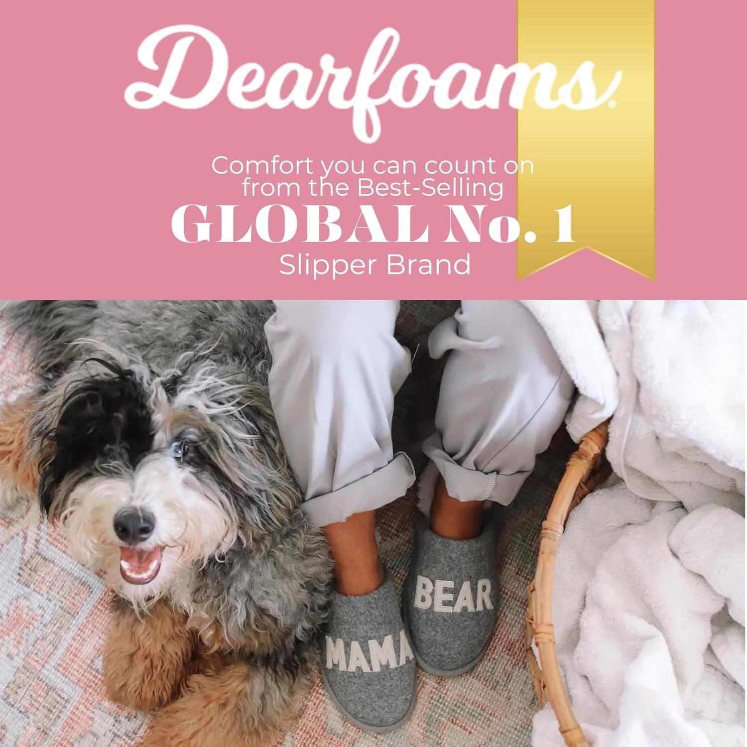 imageDearfoams Womens Mama Bear Matching Family Gifts for Mom ClogBlush Pink Fleece