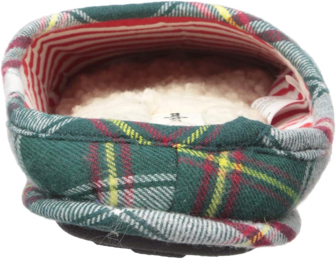 imageDearfoams Womens Mama Elf Clog SlipperGreen Plaid