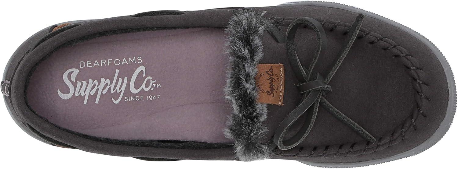 imageDearfoams Womens Mocassin SlipperDark Grey