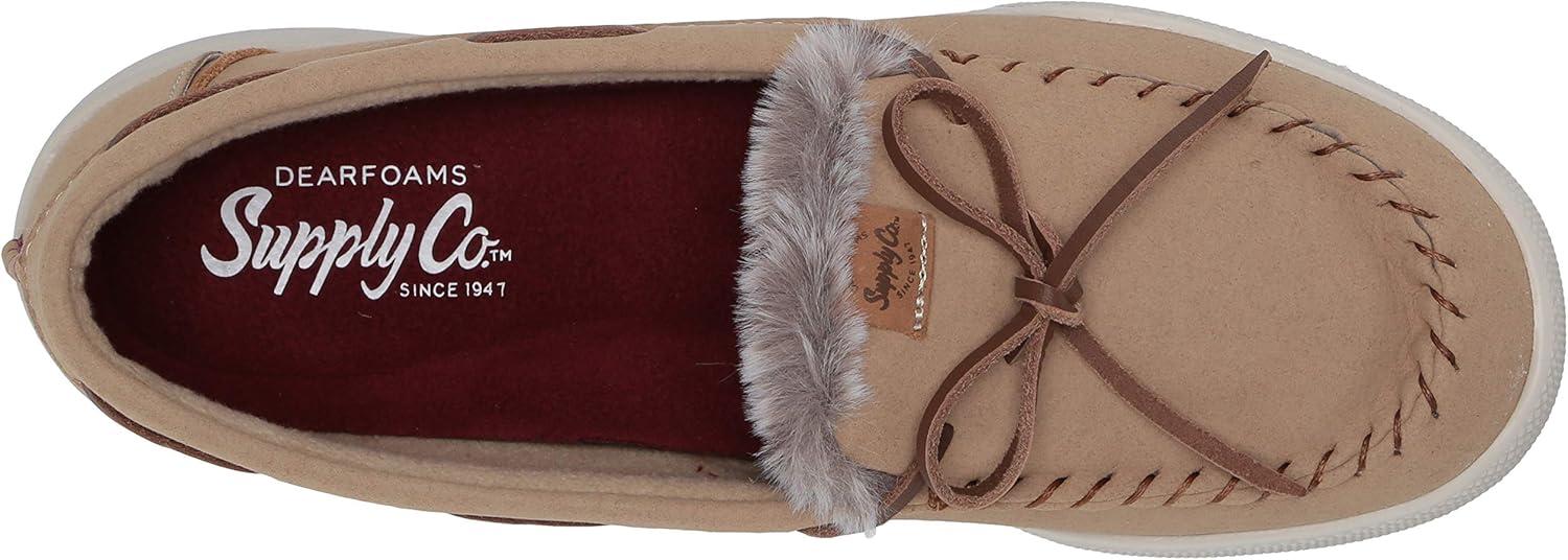 imageDearfoams Womens Mocassin SlipperLatte