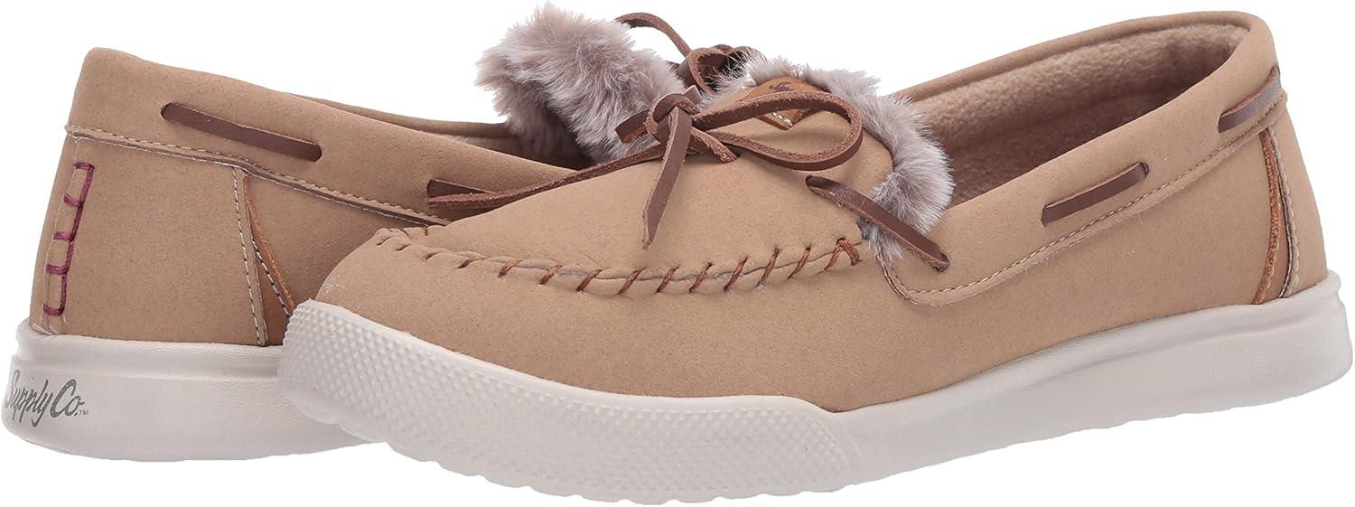 imageDearfoams Womens Mocassin SlipperLatte