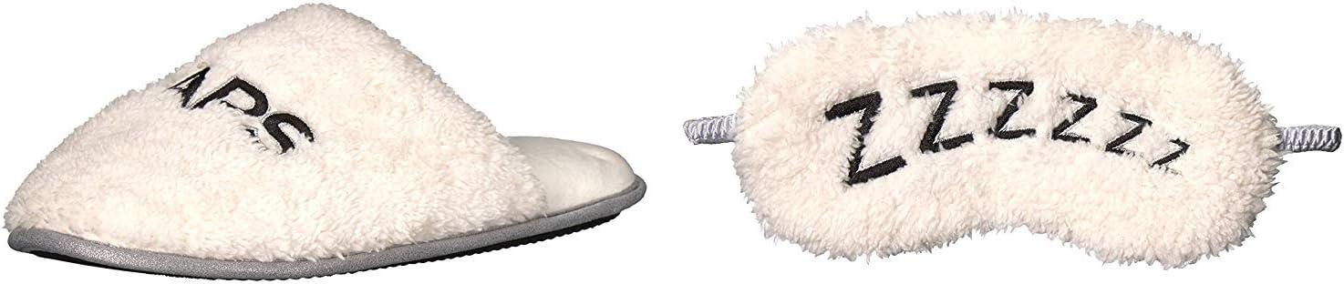 imageDearfoams Womens Novelty Pile Scuff and Eye Mask SetMuslin