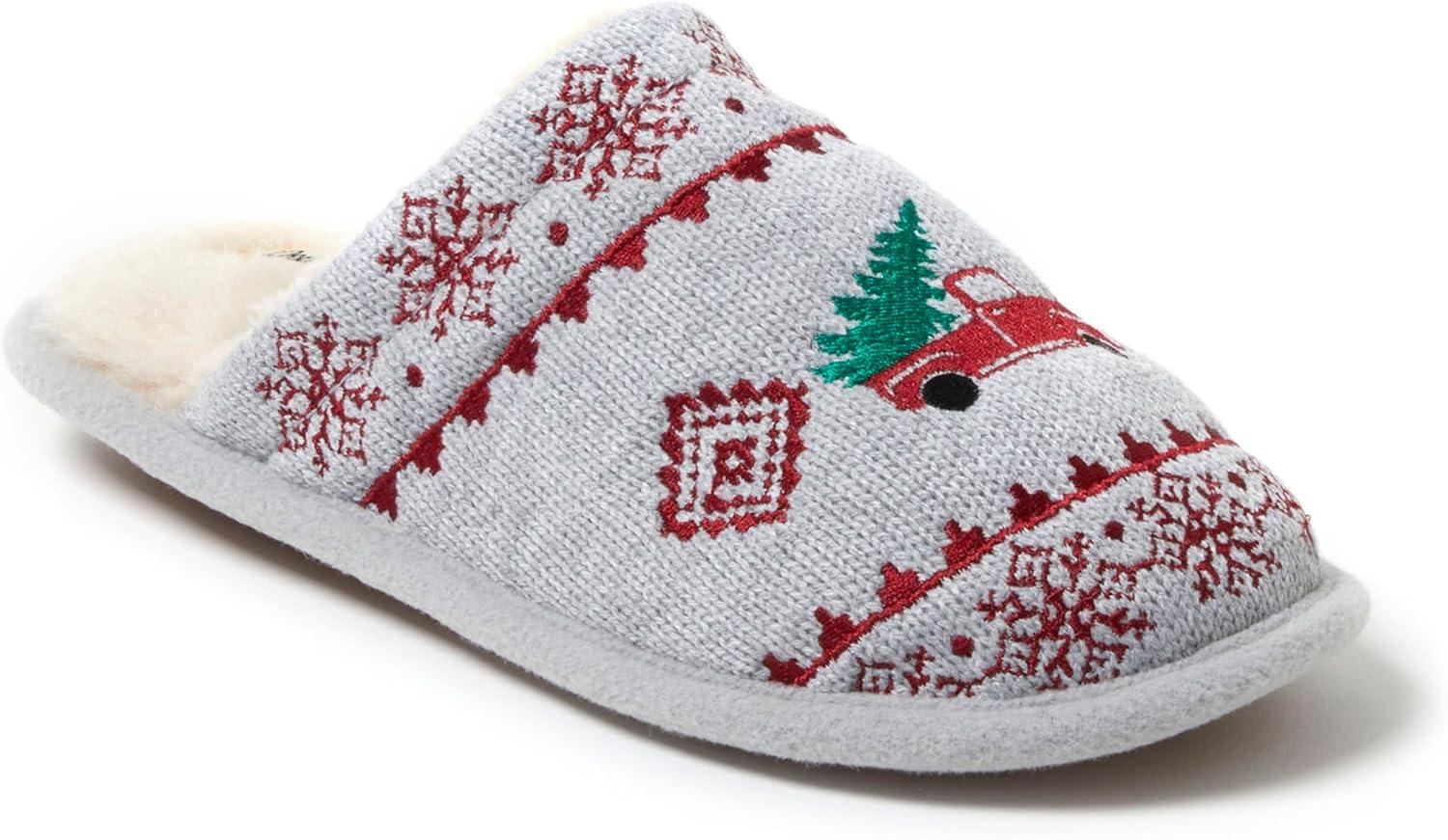 imageDearfoams Womens Novelty Scuff with Eye Mask SlipperGrey