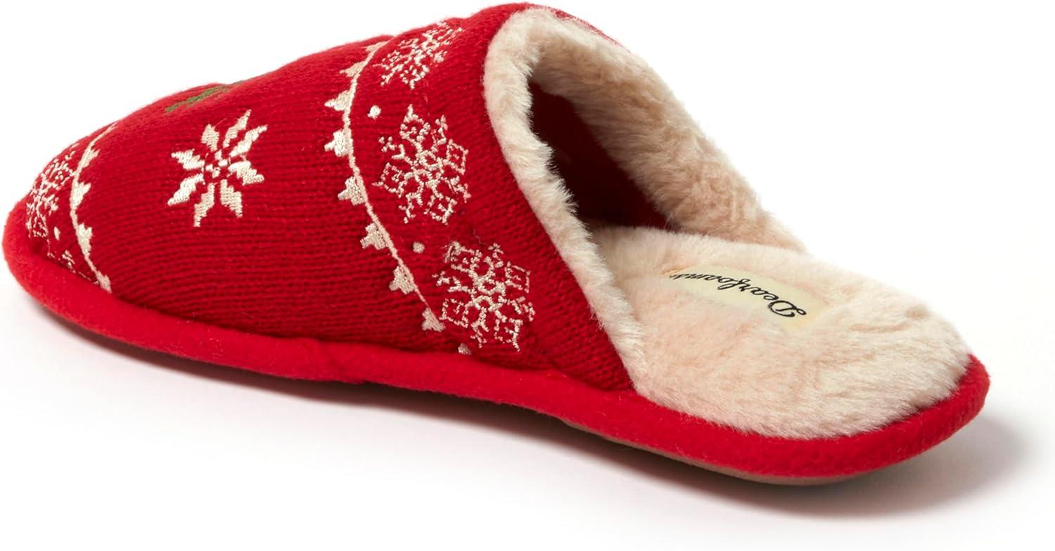 imageDearfoams Womens Novelty Scuff with Eye Mask SlipperRed