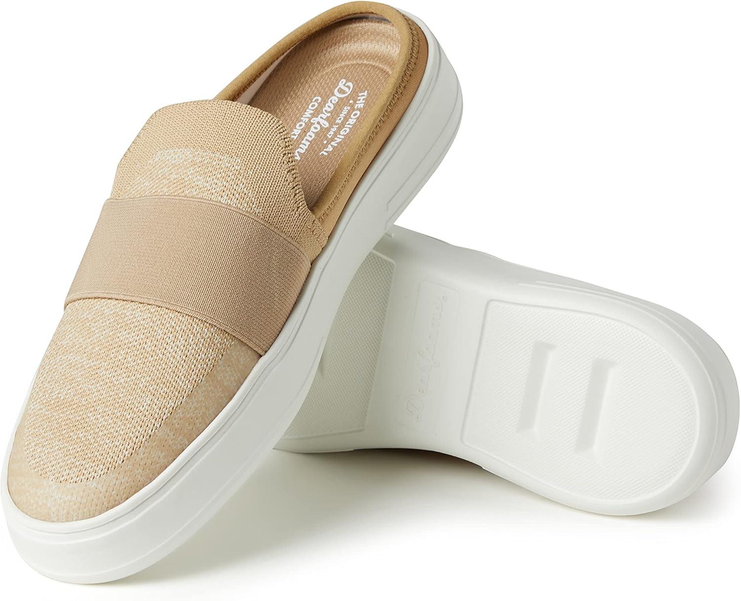 imageDearfoams Womens Original Comfort Annie Clog SneakerTan Banded