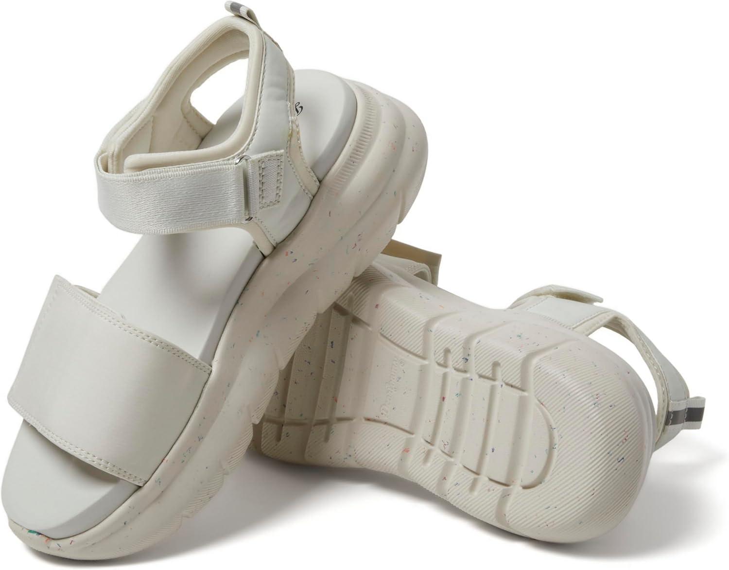 imageDearfoams Womens Platform Lightweight Adjustable Odell Wedge SandalBone