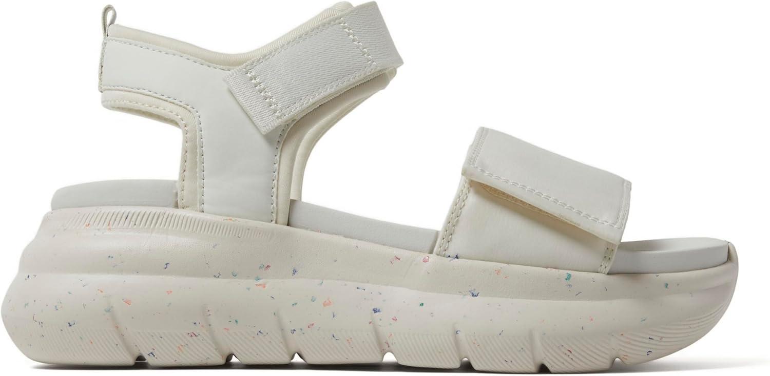 imageDearfoams Womens Platform Lightweight Adjustable Odell Wedge SandalBone