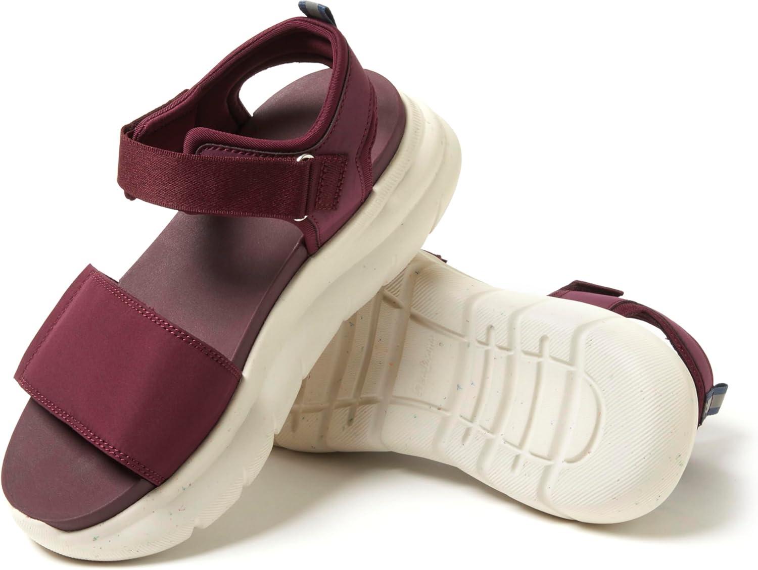 imageDearfoams Womens Platform Lightweight Adjustable Odell Wedge SandalFig