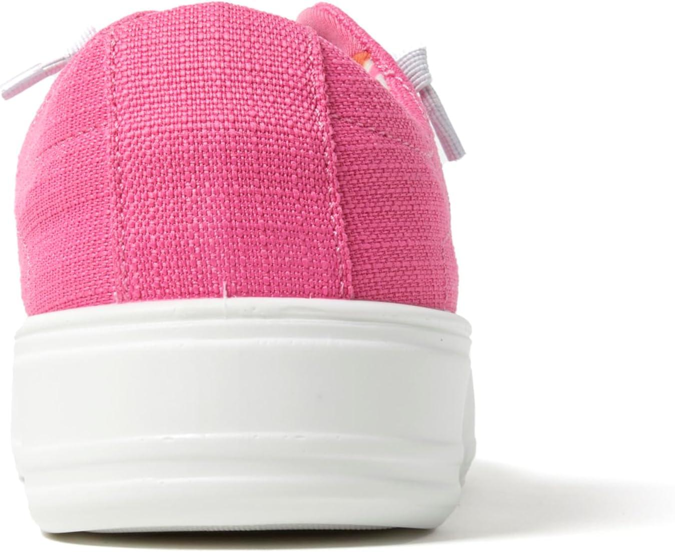 imageDearfoams Womens Shoes Mabel Lightweight Comfortable Easy Slip on Sneaker with Arch SupportAzalea Pink