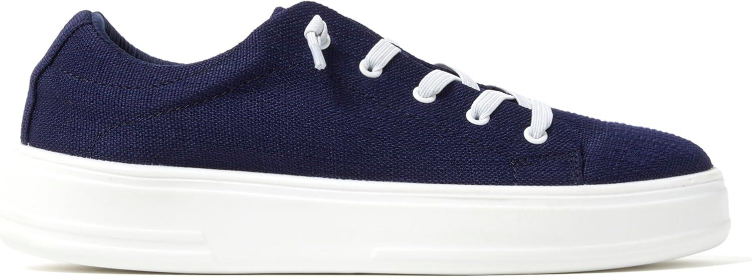 imageDearfoams Womens Shoes Mabel Lightweight Comfortable Easy Slip on Sneaker with Arch SupportNavy