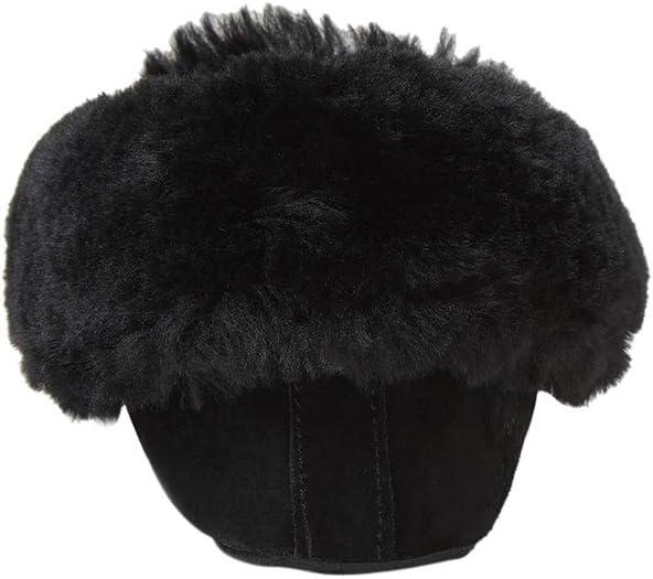 imageDearfoams Womens Suede Foldover Bootie Slipper with TieBlack