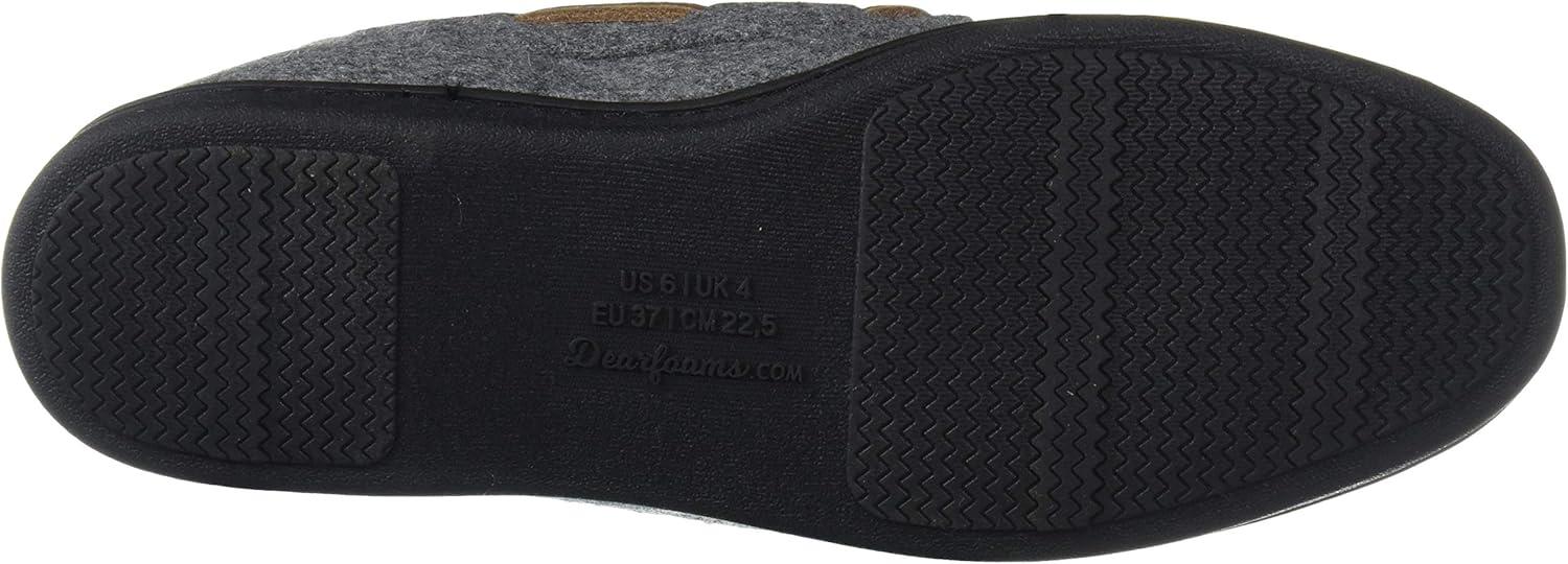 imageDearfoams Womens Wool Moccasin with Tie SlipperGrey