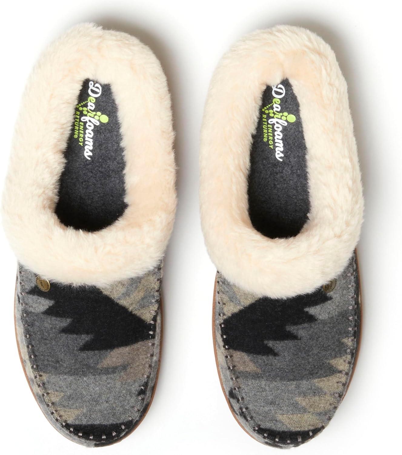 imageDearfoams mens Baro Indoor Outdoor House Shoe Memeory Foam ClogGrey Combo