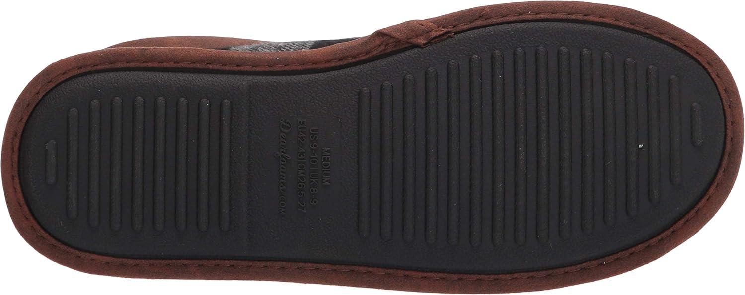 imageDearfoams mens Breathable Memory Foam Asher Clog House ShoeGrey Plaid