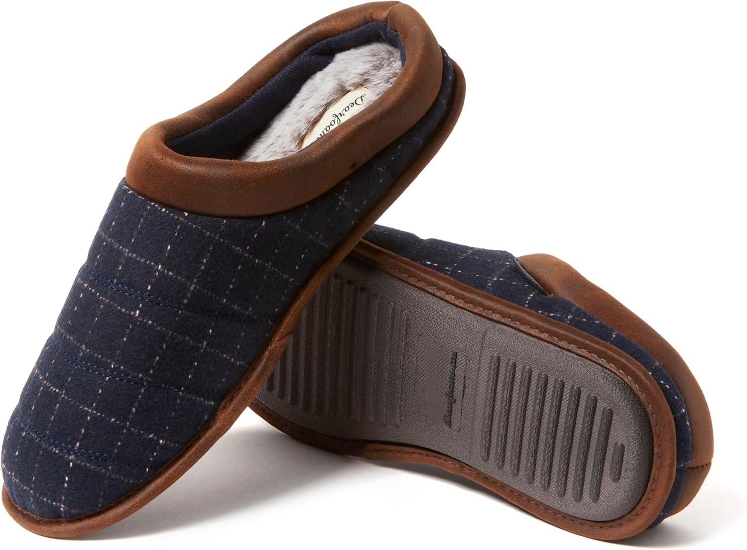 imageDearfoams mens Breathable Memory Foam Asher Clog House ShoeNavy