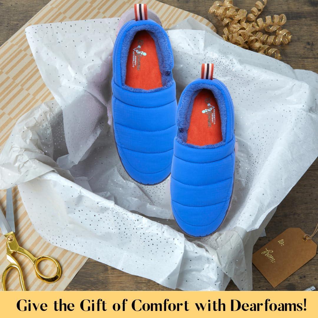imageDearfoams mens Indoor Outdoor Cullen Ripstop Cosaed Back Puffy CampingOlympic Blue