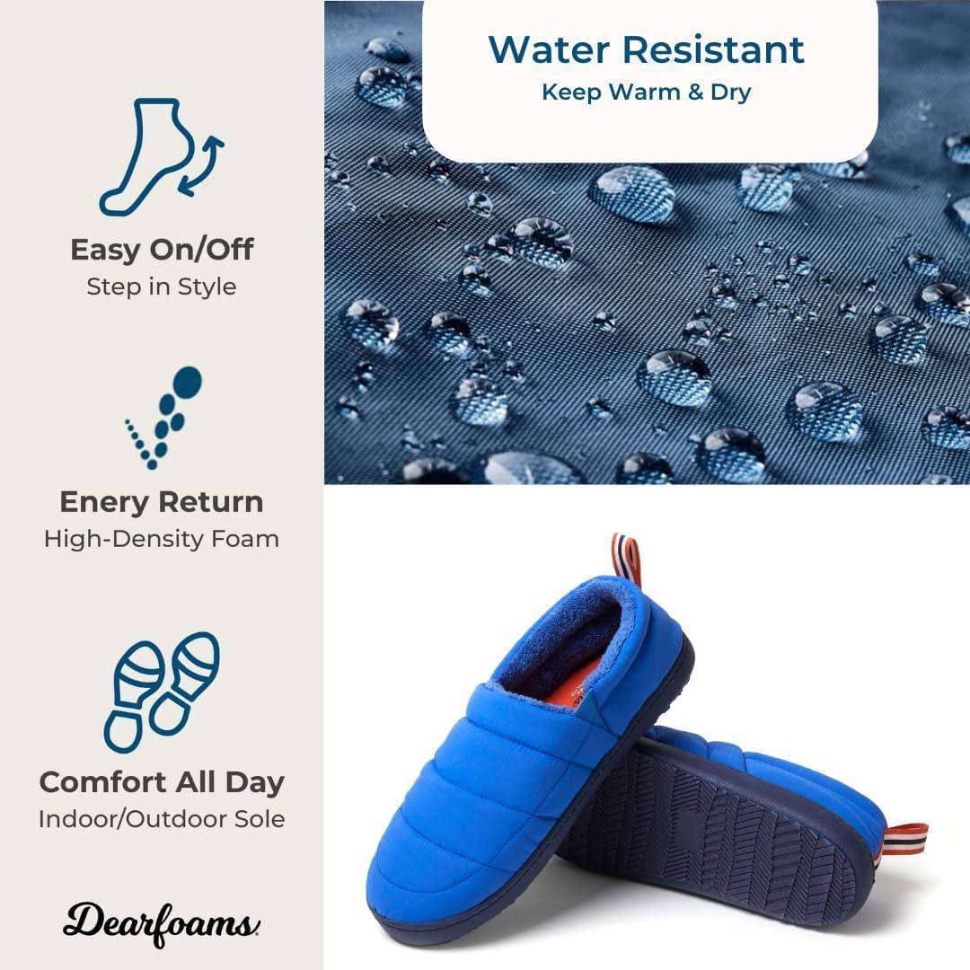 imageDearfoams mens Indoor Outdoor Cullen Ripstop Cosaed Back Puffy CampingOlympic Blue