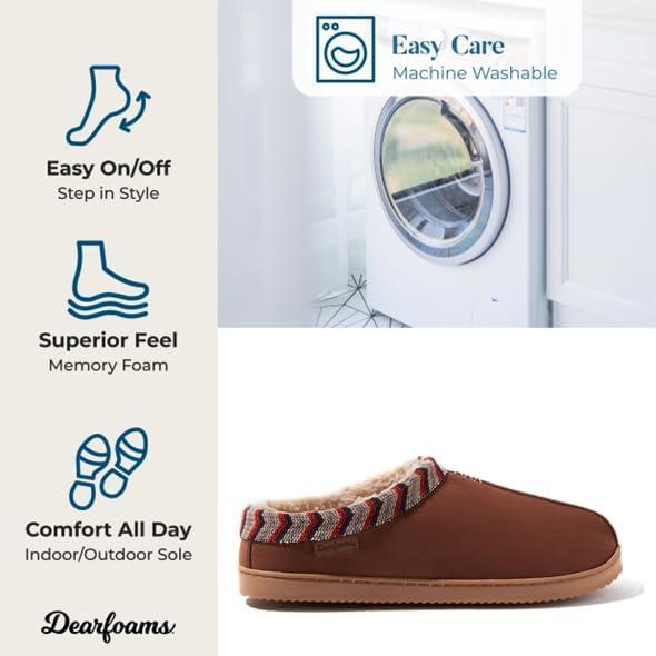 imageDearfoams mens Warner IndoorOutdoor Memory Foam Comfort ClogPotting Soil