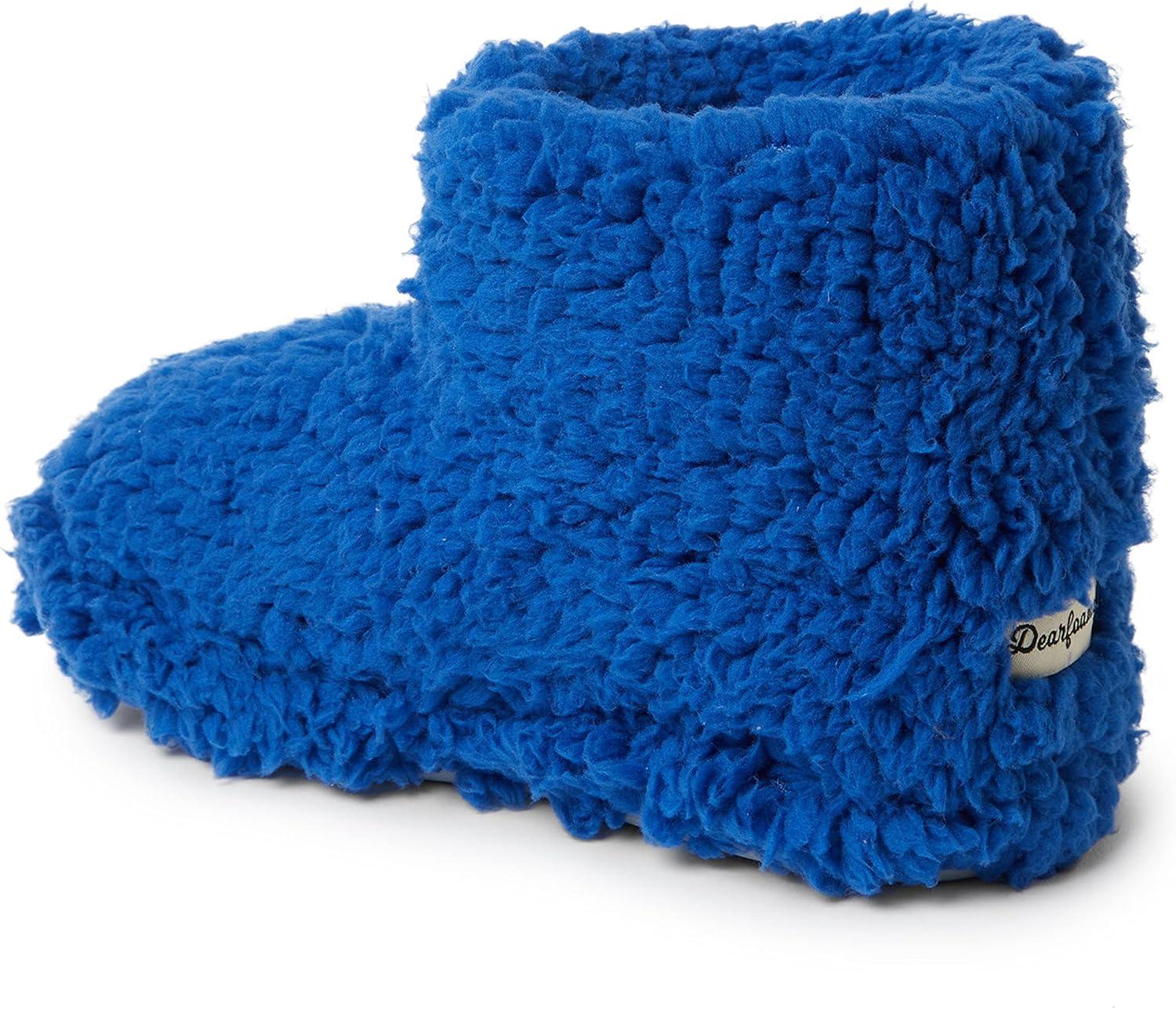 imageDearfoams unisexchild Tate Washable Fuzzy BootieOlympic Blue
