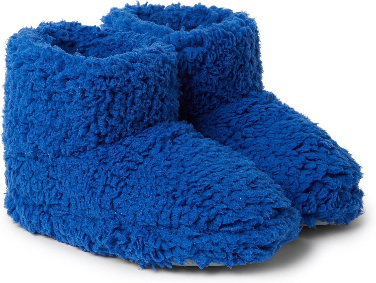 imageDearfoams unisexchild Tate Washable Fuzzy BootieOlympic Blue