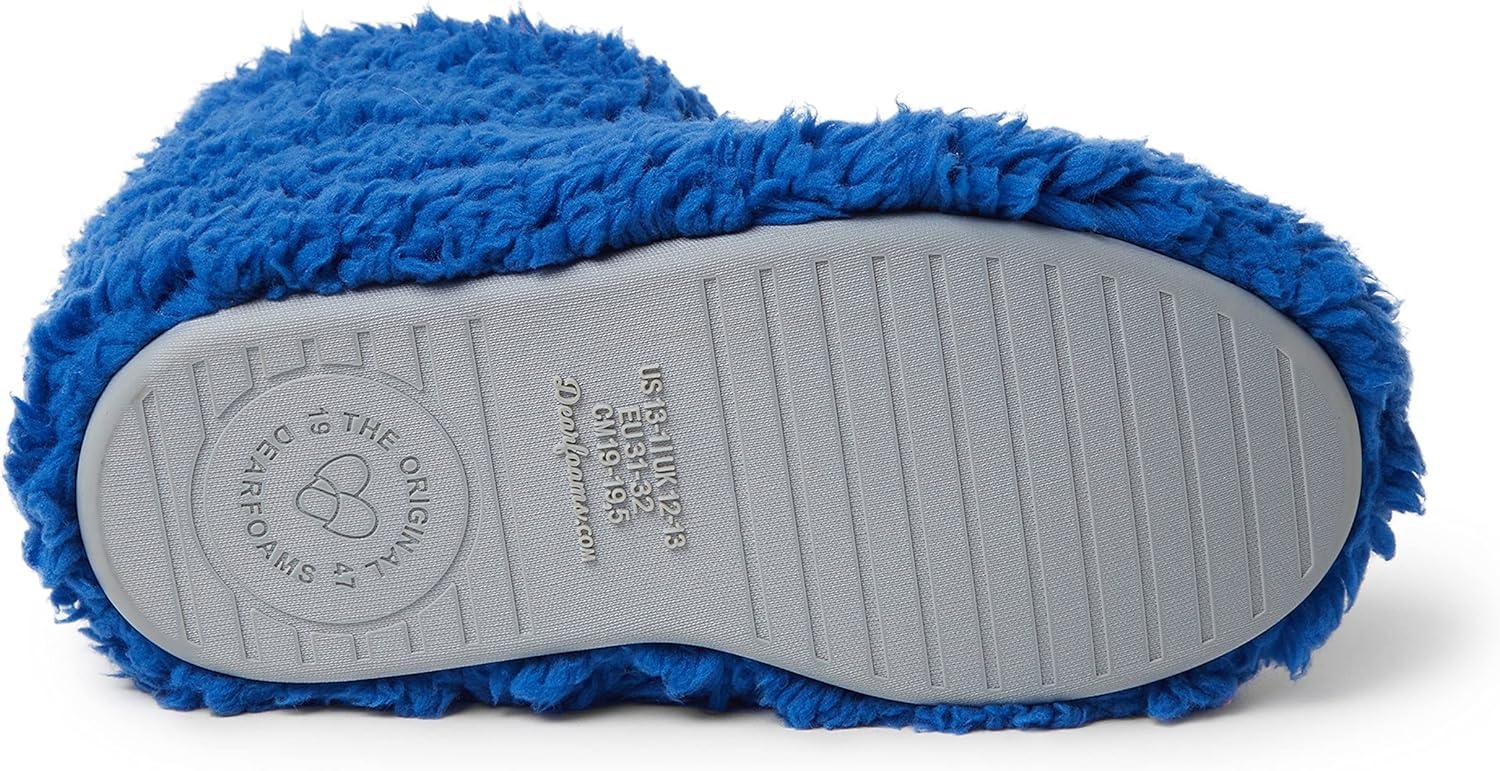 imageDearfoams unisexchild Tate Washable Fuzzy BootieOlympic Blue