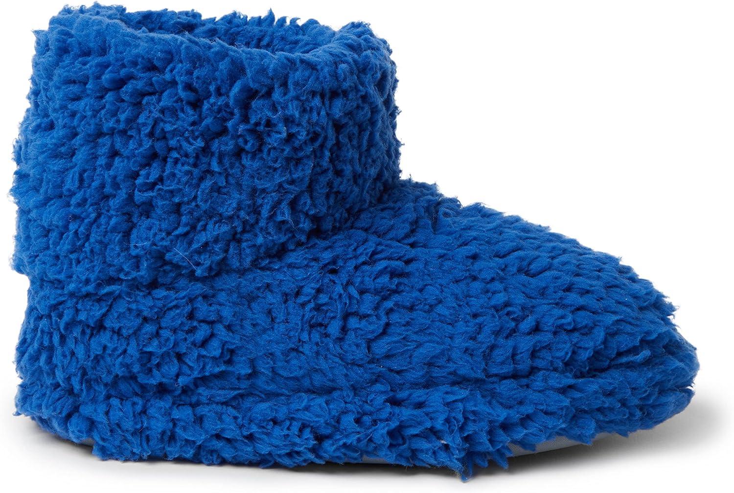 imageDearfoams unisexchild Tate Washable Fuzzy BootieOlympic Blue