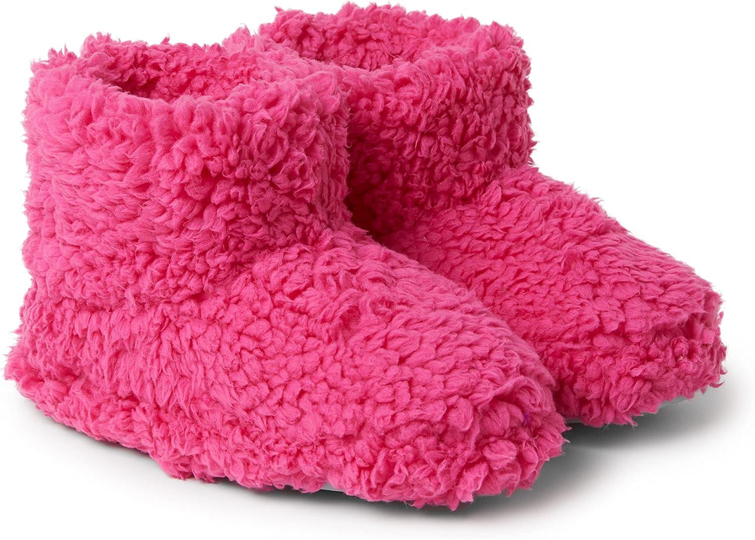 imageDearfoams unisexchild Tate Washable Fuzzy BootieParadise Pink