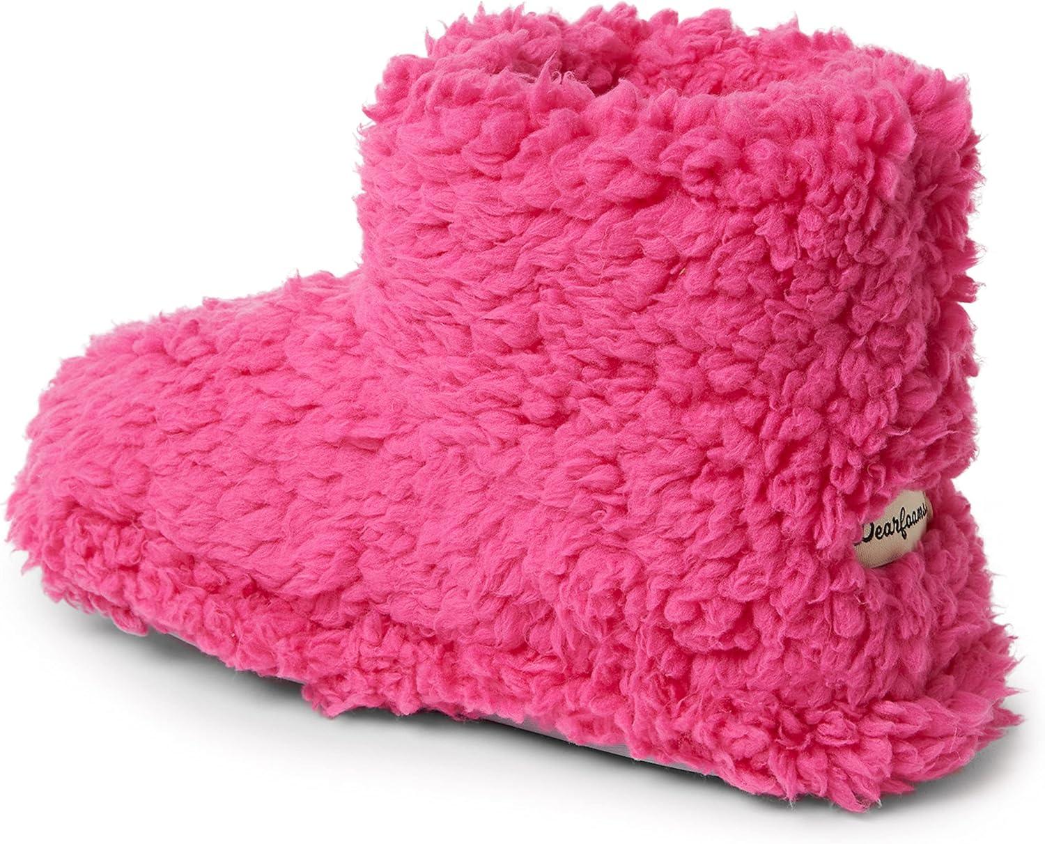 imageDearfoams unisexchild Tate Washable Fuzzy BootieParadise Pink