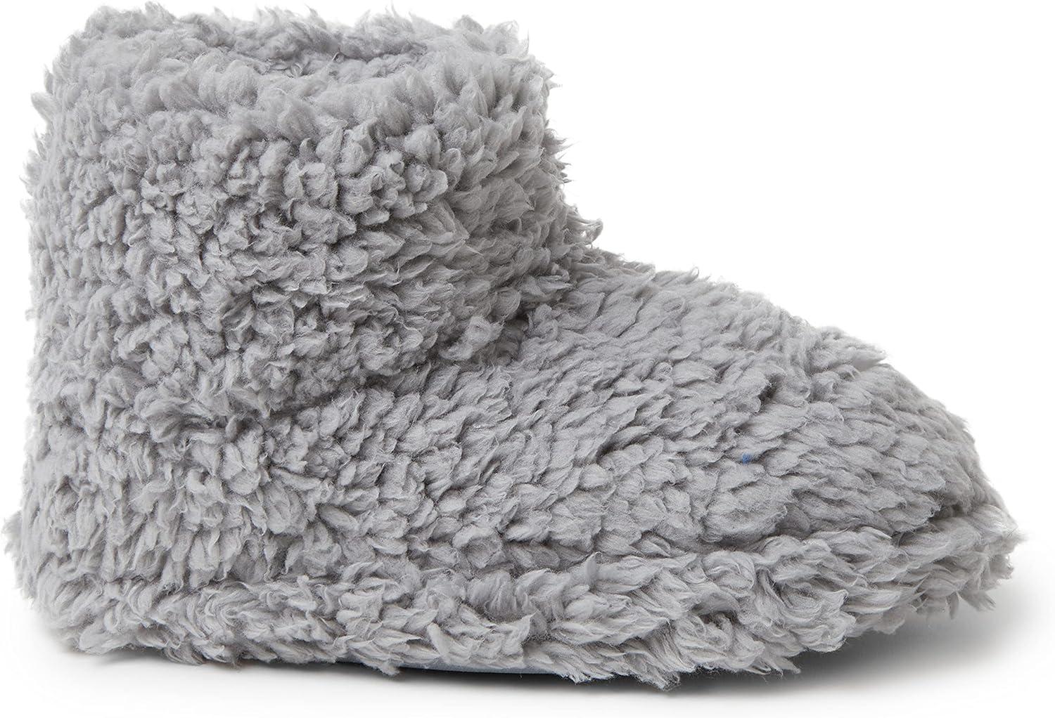 imageDearfoams unisexchild Tate Washable Fuzzy BootieSleet