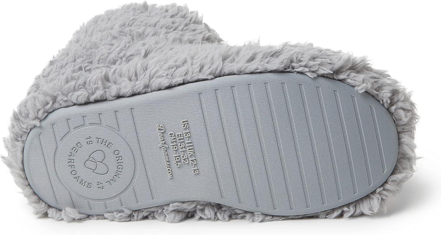 imageDearfoams unisexchild Tate Washable Fuzzy BootieSleet
