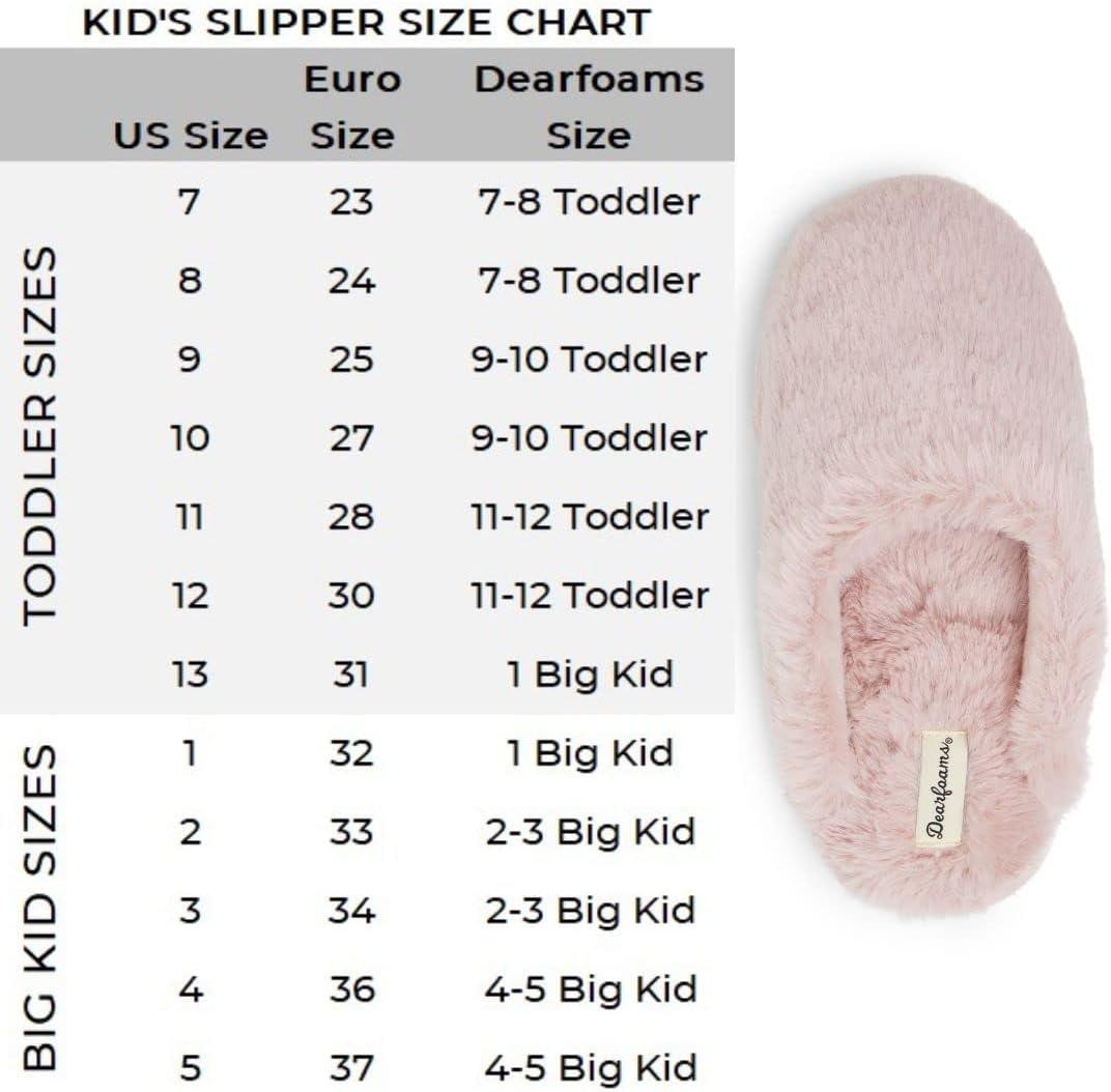 imageDearfoams unisexchild Washable Brin Pile ScuffSlipperPale Mauve