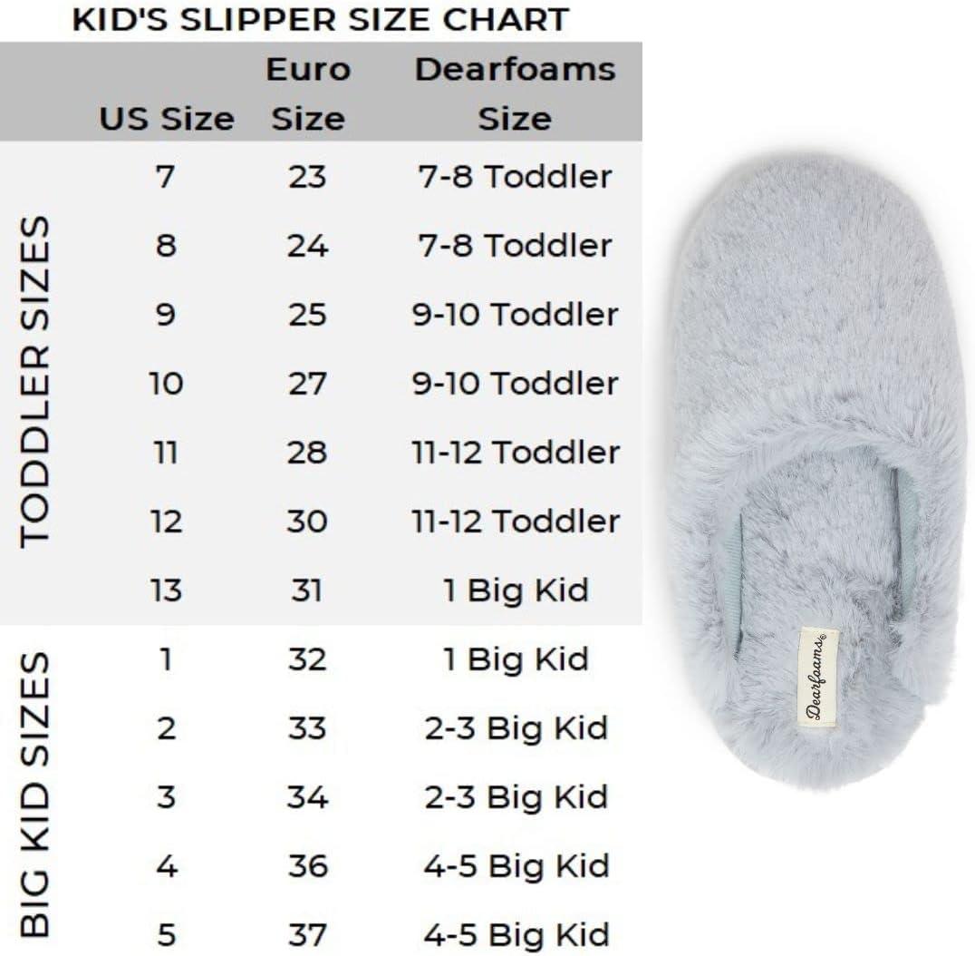 imageDearfoams unisexchild Washable Brin Pile ScuffSlipperSleet