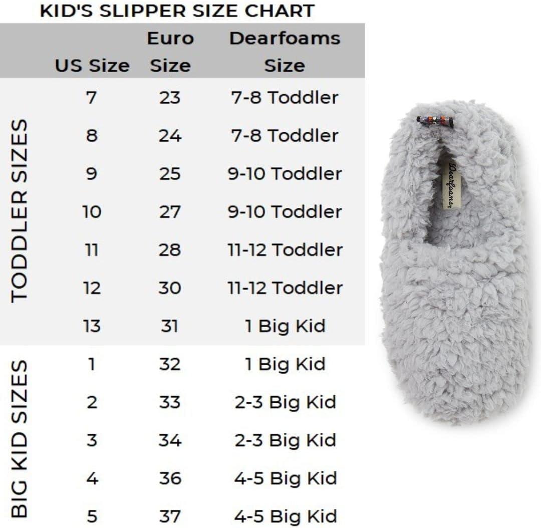 imageDearfoams unisexchild Washable Skye Pile Closed BackSleet