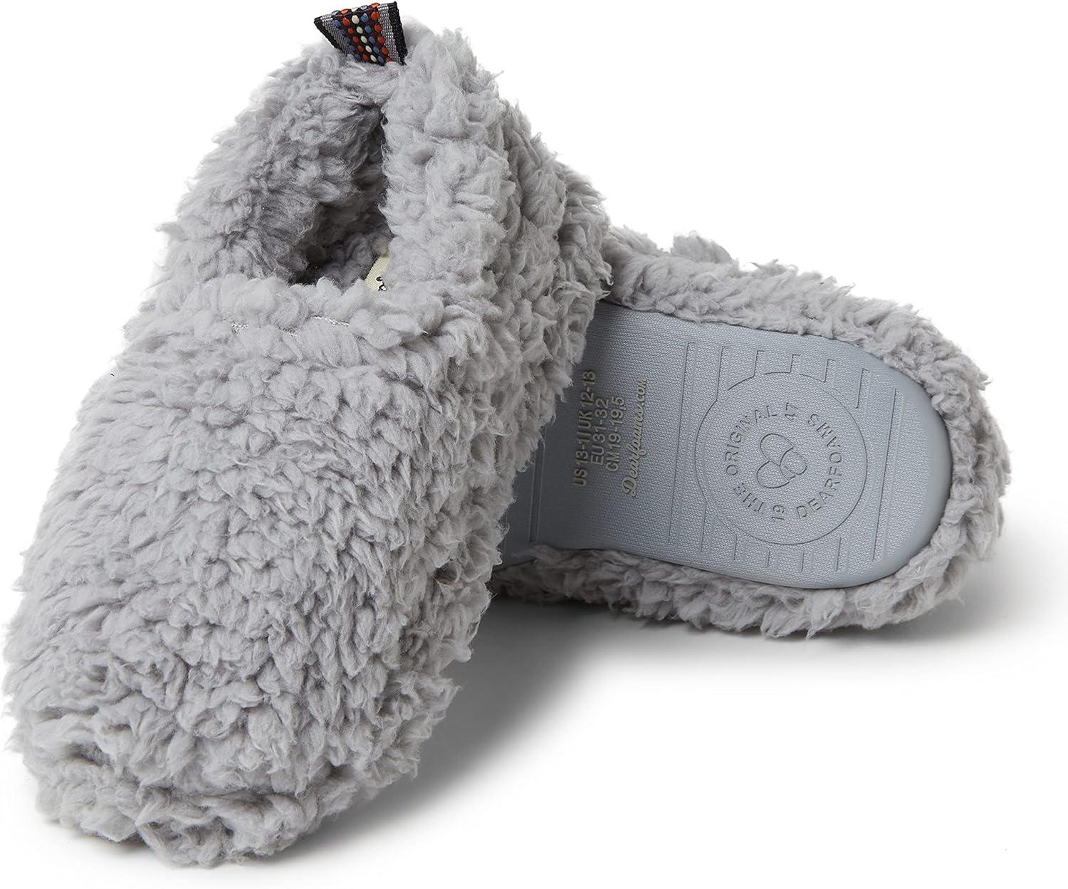 imageDearfoams unisexchild Washable Skye Pile Closed BackSleet