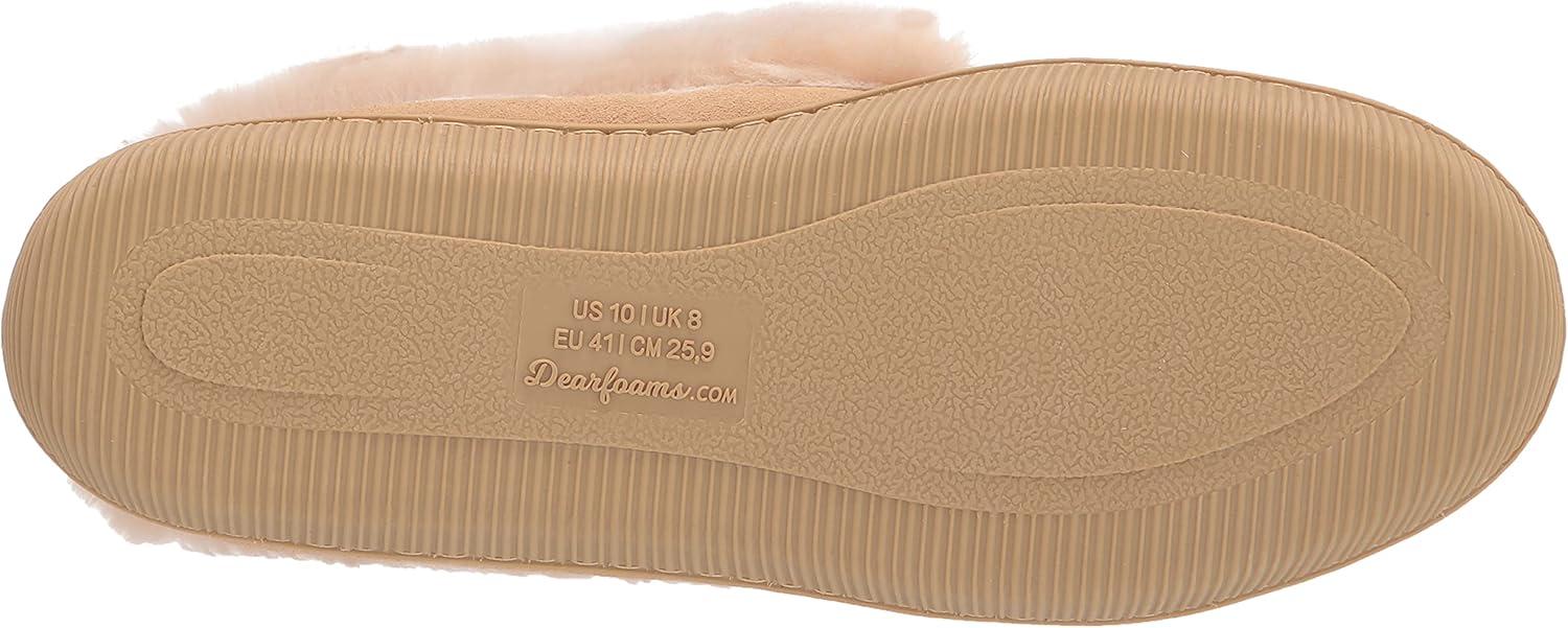 imageDearfoams womens Bethany Genuine Suede MoccasinDesert