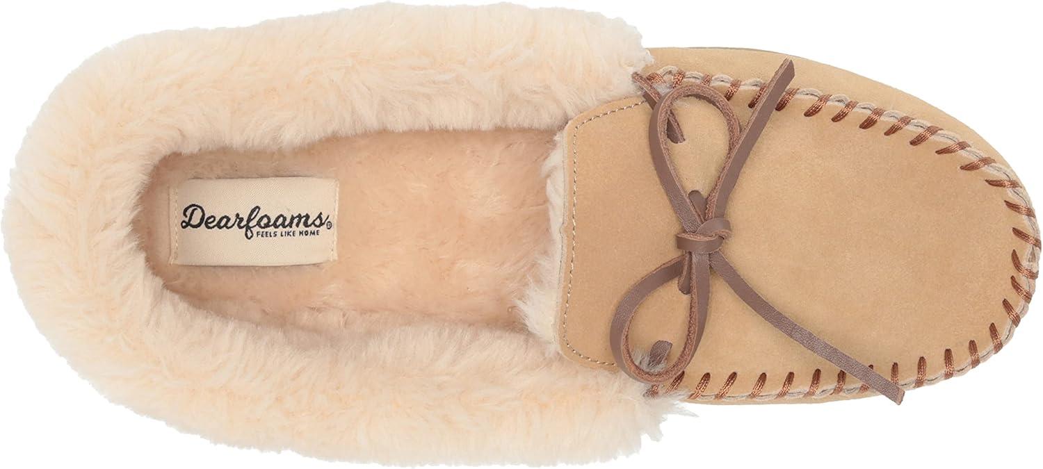 imageDearfoams womens Bethany Genuine Suede MoccasinDesert